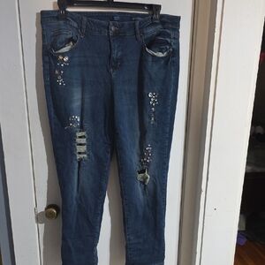 Embellished Blue Jeans
